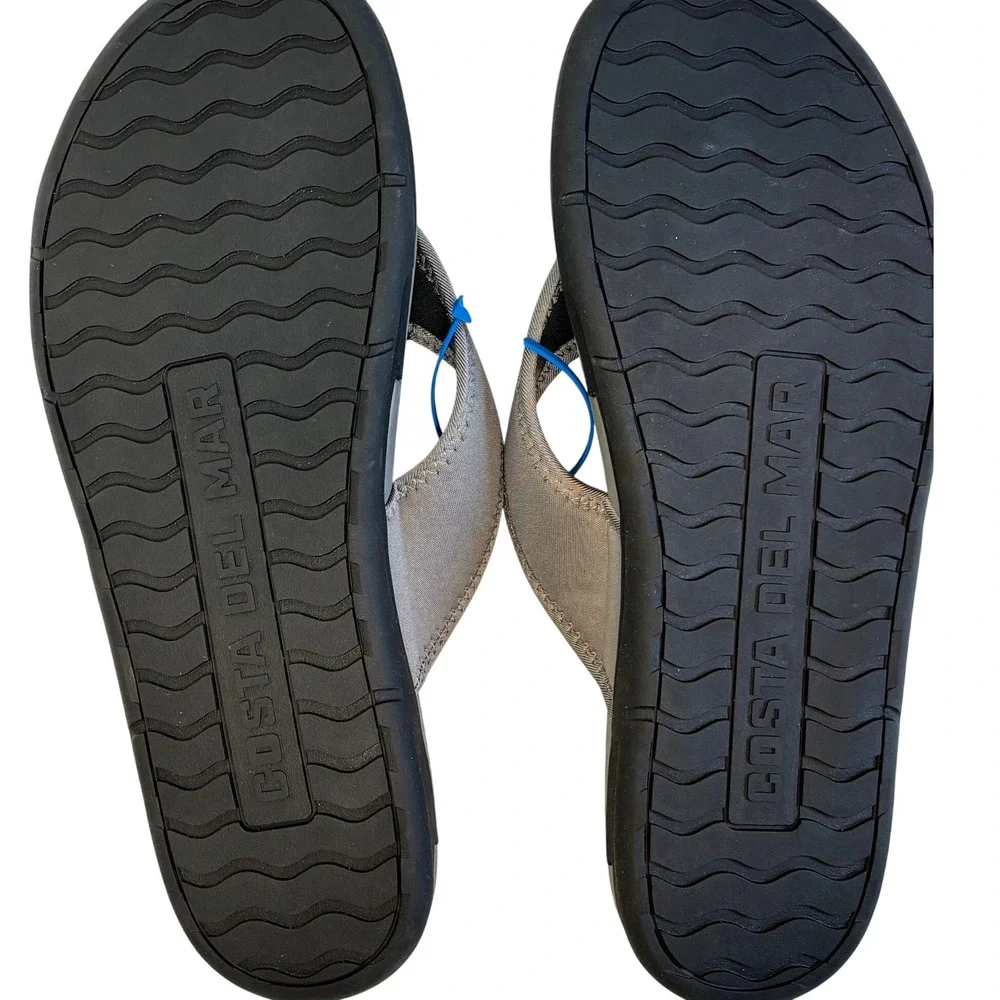 NEW Costa‎ Del Mar Mens Flip Flop Gray Sandals Size 9 FQF100004X